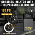 thumbnail image 3 of VTOMAN X7 4250A Car Jump Starter with Air Compressor,12V Lithium Battery Booster(Up to 10L Gas/10L Diesel) with LED Screen, 160PSI Tire Inflator, 3 of 6