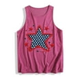 thumbnail image 4 of Mifsaly Independence Day Sleeveless Tops Women Crewneck Tank Top Cotton Summer Camisole Loose Fit Graphic Patriotic Star Basic Layering Shirts S, 4 of 4
