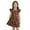 Brown, variant on Gaexia Girls Dresses ,Girls Dresses Summer Casual Leopard Print Round Neck Flutter Sleeve Loose Fit Dress For Toddler Kids Age 1 8 Years Comfortable Playwear Outfit (Brown,3-4 Years)