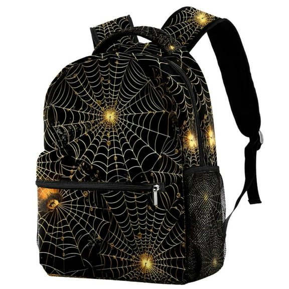 Lightweight Backpack Halloween Spider Web School Bag Travel Laptop Daypack for Men Women Casual Rucksack