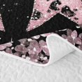 thumbnail image 5 of Manfei Cheetah Print Bowknot Twin Quilt Set for Girls Women,Bling Crystal Sequins Twin Coverlet Set, 5 of 7