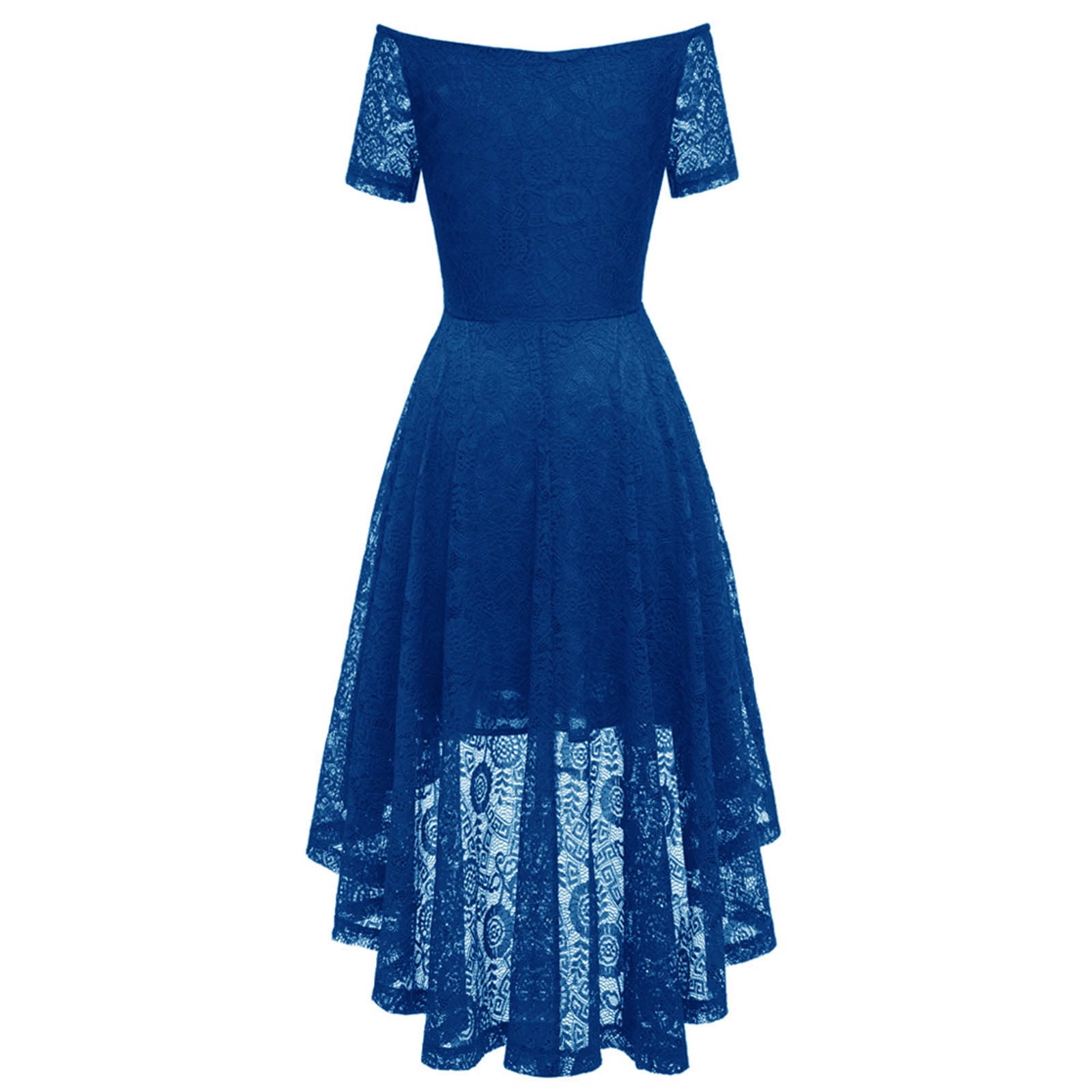 High low royal blue bridesmaid dresses hot sale