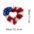 thumbnail image 3 of ZPWSHI 250th Anniversary Heart Wreath, Flag Heart-Shaped Wreaths for Front Door, Patriotic Brave Wreath, Red White & Blue Flag Wreaths, Decor for 4th of July, Independence Day & Veterans Day, 3 of 7
