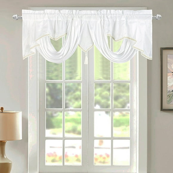 Nilvkv Curtains Short Curtains Solid Color Curtains Curtains Household Curtains Small Curtains Through Rod Curtains
