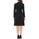 thumbnail image 3 of Vestido midi de manga larga de punto con cuello atado de INSPIRE CHIC para mujeres que trabajan XL Negro, 3 of 5