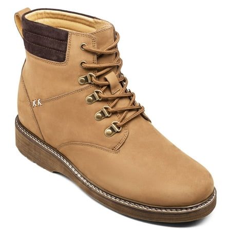 

CMR CHAMARIPA Shoe Elevator for Walking Boot Men s Elevator Boots Outdoor Water Resistant Brown Nubuck Leather Hiking Boots 8CM / 3.15 Inch