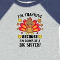 thumbnail image 4 of Inktastic Thanksgiving I'm Thankful Because I'm Gonna Be a Big Sister Girls Baby Bodysuit, 4 of 5