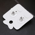 thumbnail image 4 of 100Pcs Jewelry Display Card Earrings Ear Studs Packing Hang Tag Rectangle Holder, 4 of 10