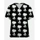 thumbnail image 3 of Camiseta de mujer, uniforme de enfermera, adorable estampado de dibujos animados de Snoopy y Charlie Brown, cuello en V, bolsillo, ropa de trabajo médica, uniforme de enfermera, tops, 3 of 4