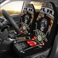 thumbnail image 2 of FMSHPON Set of 2 Car Seat Covers Skull Riding A Bike Universal Auto Front Seats Protector Fits for Car,SUV Sedan,Truck, 2 of 3