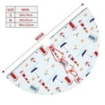 thumbnail image 5 of Kll 30" Christmas Tree Skirt Nautical Lighthouse Sailboat Xmas Tree Skirts Mat For New Year Xmas Holiday Party Indoor Outdoor Home Decoration, 5 of 9