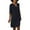 Black, variant on Daznico Women's Cotton Linen Mini Dress - Half Sleeve V-Neck Casual, Summer Vacation Short Dress, Breathable & Comfortable,for Size L