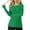 Green, variant on Womens Shirts Plus Size 3X Women's Border Fashion Long Sleeve Solid Color Round Neck with Shoulder Sleeve T Shirt Plus Size Top Grey Size L
