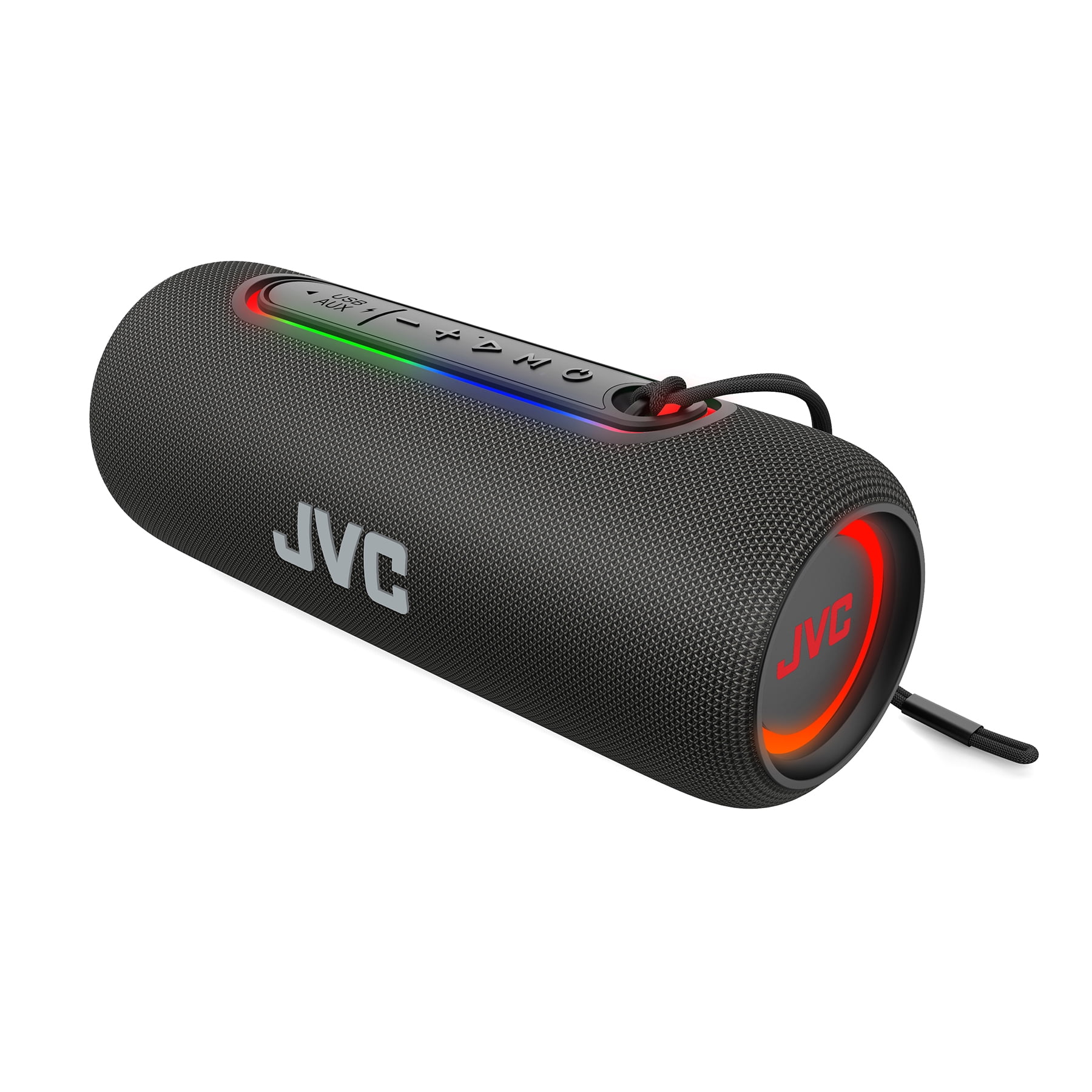 JVC Illuminated Portable Wireless Speaker with 20W max outputs, Dynamic Sound, Bluetooth 5.0, TWS Capability, USB-C, IPX5, AUX in, up to 5-Hour Battery Life - SPPA5BTB (Black)