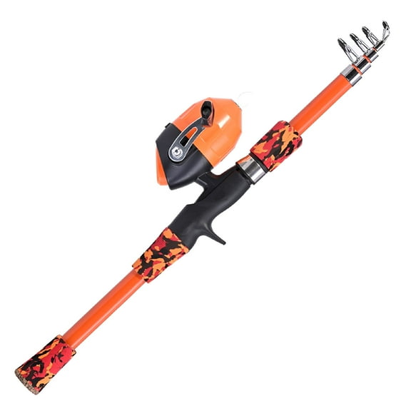 BESTSKY Children Fishing Pole Telescopic Mini Kids Fishing Pole Rod for Lakes (Red)