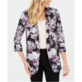 thumbnail image 1 of Nine West Mujer Roll-Tab Blazer Chaqueta, Negro, X-Large Nine West Sin botón, 1 of 2