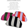 thumbnail image 4 of Granjero Gordo Bolso de mano tejido y bolsas de cosméticos, bolso de mano tejido elegante de playa de verano, bolso de hombro de 12,2 x 3,93 x 7,48 pulgadas (B), 4 of 5