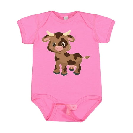 

Inktastic Cute Brown Cow with Brown Spots Gift Baby Boy or Baby Girl Bodysuit