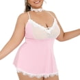 thumbnail image 1 of Lingerie for Women, Plus Size Teddy Bodysuit and Sheer Robe Set, Floral Lace Maid Costume Style, Adjustable Straps for Homewear and Romantic Occasions, 1 of 6
