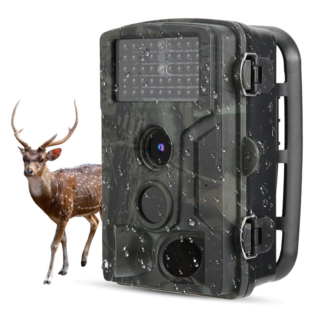 LHCER Waterproof Trail Camera 16MP 1080P HD 120° Wide View Infrared Outdoor Hunting Cam, Hunting