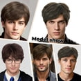 thumbnail image 5 of Phocas Dark Brown Synthetic Men's Short Wig for Daily Use, 5 of 8