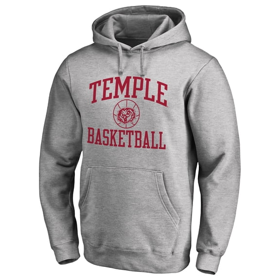 Men's Heathered Gray Temple Owls In Bounds Pullover Hoodie