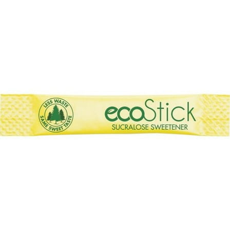 ecoStick Zero Calorie Sweetener Sucralose Yellow Packets, 0.5 Gram -- 2000 per case.