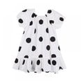 thumbnail image 2 of EIMELI Aosijia Filles Polka Dot Princesse Robe d'Été Enfants Manches Courtes Arc Imprimé Robe Enfants Jupe Robe Douce, 2 of 13