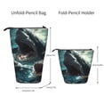 thumbnail image 2 of Picia Wave Ocean Animal Shark Print Telescopic Pencil Case, Telescopic Pen Holder Telescopic Pencil Pouch Bag Stationery Pencil Case Box Storage Organizer Makeup Bag, 2 of 6