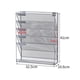 thumbnail image 2 of Estante de archivos multifuncional montado en la pared, caja de almacenamiento de carpetas de cinco capas de metal para pared, estantería para suministros de oficina, revistero, 2 of 2