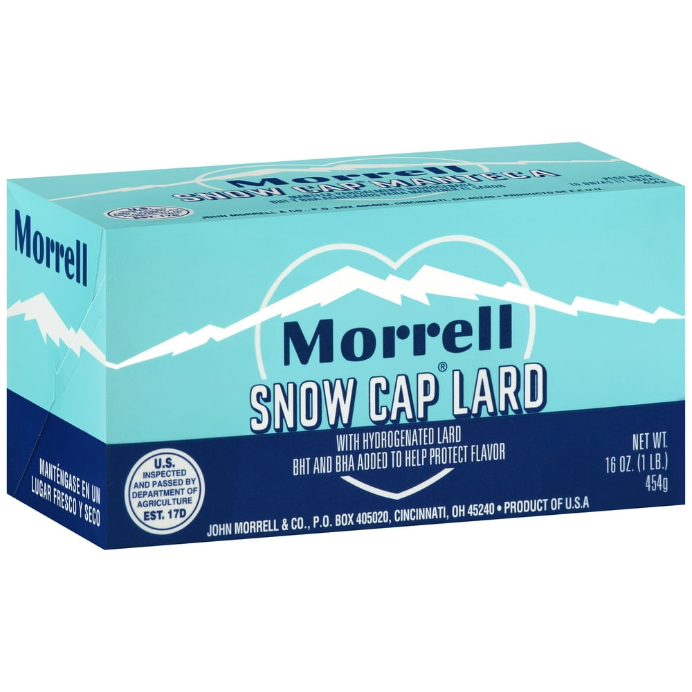 Morrell Snow Cap® Lard, Great to Use in Cooking or Baking, Quality