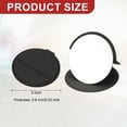 thumbnail image 2 of Espejo de bolsillo redondo Uxcell para bolso, espejo compacto de 3 pulgadas con funda de cuero (Negro), 2 of 7