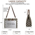 thumbnail image 2 of Bolsa de lona BTOOP para ordenador portátil con celosía para mujer de 15.6 pulgadas, color caqui, 2 of 9