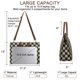 thumbnail image 2 of Bolsa de lona BTOOP para ordenador portátil con celosía para mujer de 15.6 pulgadas, color caqui, 2 of 9