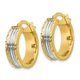 thumbnail image 2 of Leslie's 14K w/White Rhodium Hoop Earrings, 2 of 4