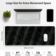 thumbnail image 4 of Tecfino Gaming Mouse Pad with Stitched Edges,31.5" x 11.8" Extended Desk Mat Pad 3mm Thick Anti-Slip Rubber Base Keyboard Pad for Gamer Office & Home,Black, 4 of 7