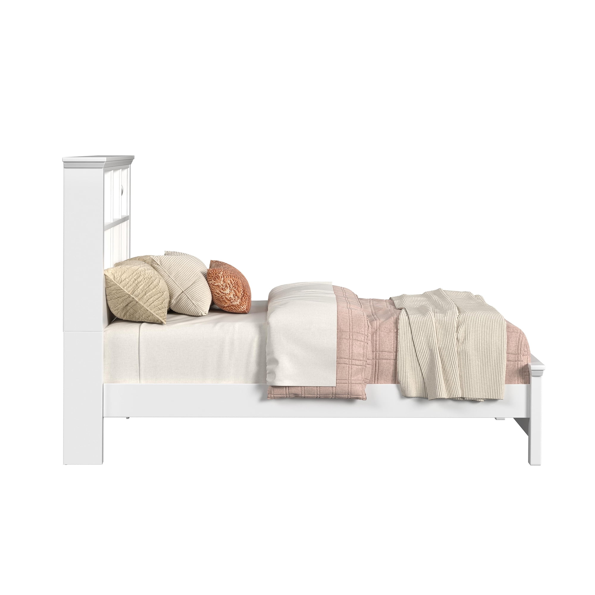 Brooklyn Kids Full Bookcase Bed in White