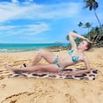 thumbnail image 6 of Watercolor Animal Snow Leopard Pink Beige Beach Towel 31" x 71", Quick Dry Bath Towel Absorbent Lightweight Travel Towel for Beach Yoga Swim Sport Camping Holiday, 6 of 7