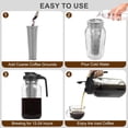 thumbnail image 3 of Cold Brew Coffee Maker Pitcher,64oz Iced Coffee Tea Pitcher for Fridge with Filter, Cold Brew Maker with Pour Spout Lid,1*cold brew pitcher 1*Metal filter 1*cup brush, 3 of 8