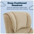 thumbnail image 3 of Bowery Hill Modern Microfiber Office Chair with Headrest Pillow Plush in Beige, 3 of 12
