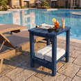 thumbnail image 3 of Adirondack Side Table, Solid Wood End Tables, Small Outdoor Coffee Table Porch Table Pine Wood for Patio, Backyard,Pool, Indoor Companion, 3 of 12