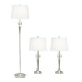 thumbnail image 2 of Elegant Designs 3-Pack Crystal Accented Lamp Set, Brushed Nickel (Two 29" Table Lamps, One 63" Floor Lamp), 2 of 7