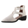 thumbnail image 1 of NECHOLOGY Botas Mujer Adulto Femenino Zapatos Botines para mujer Zapatos de mujer Tacón grueso Parte inferior gruesa Botas informales Malla transpirable Parte inferior Botas de otoño (White, 7), 1 of 6
