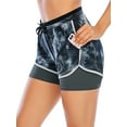 thumbnail image 1 of YouLoveIt Women's Yoga Shorts Casual Ladies Beach Summer Shorts Double-layer High Waist Workout Yoga Shorts Pants Active Running Shorts with Pockets, 1 of 7