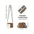 thumbnail image 3 of Small Crossbody Bags for Women, Vegan Leather Shoulder Purse with Adjustable Wide Strap, Lightweight Multi-Pocket Everyday Crossbody Bag, 3 of 6
