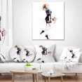 thumbnail image 4 of Designart Fashionable Young Girl - Abstract Portrait Throw Pillow - 16x16, 4 of 5