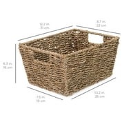 Best Choice Products Set of 4 Multipurpose Stackable Seagrass Storage Laundry Organizer Baskets w/ Handles - Natural