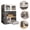 Grey, variant on puresly Integrated Cat House - Home Indoor Cat Cage with Cat Bed, Cat Scratching Post, DIY Wire Cat Bed, Cat Litter Box, Cat Villa (Grey)