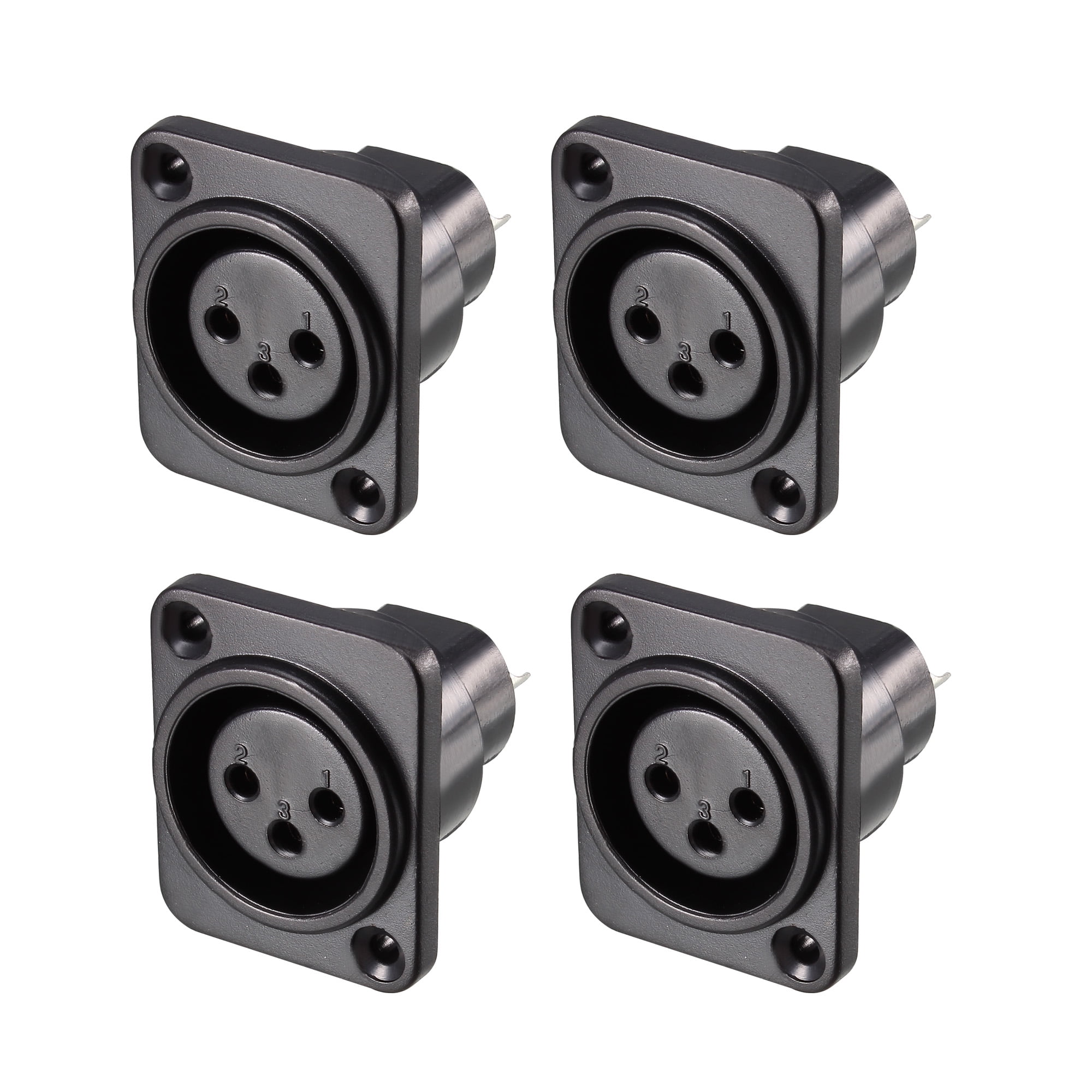 3Pin XLR Female Jack Panel Mount For Microphone Connector Adapter Converter Audio Speaker Twist