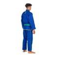 thumbnail image 3 of Fuji Kids Suparaito Brazilian Jiu Jitsu BJJ Gi - Blue (C0), 3 of 9